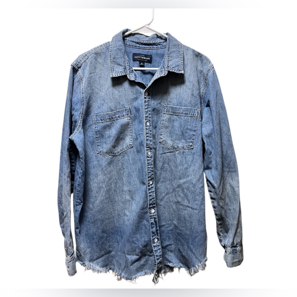 NWOT - Lucky Brand - Blue Denim Button Up Shirt